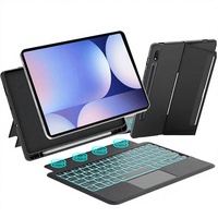 Casing Keyboard 14.6 Inci untuk Tab S10 Ultra dengan Penutup Keyboard yang Dapat Dilepas, Bahan PU
