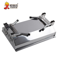 Barbecue transportable pliable en acier inoxydable, petit BBQ à charbon de bois, pour l'extérieur, promotion, instantané, pouces