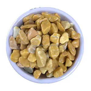 Pierres naturelles de Jade vertes, brillantes de bonne qualité, pierres gravées, jaune, bon marché pour vente