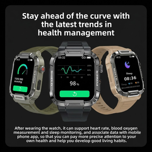 Reloj Inteligente MK66 con Pantalla Táctil de 1.85 Pulgadas, <span class=keywords><strong>GloryFit</strong></span>, Resistente al Agua IP68, Reloj Inteligente Resistente MK66 para Hombres, Deportes al Aire Libre - Product Image 1