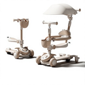 Nouvelle trottinette à trois roues en alliage d'aluminium 3-en-1 et <span class=keywords><strong>2</strong></span>-en-1 pour enfants de 6 à 14 ans, avec siège et fonction de glisse - Product Image 1