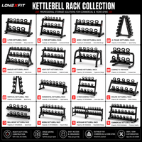 Ensemble de kettlebells de compétition colorées 4-32 kg, poignée chromée avec revêtement en poudre, codage couleur, taille unique, marquage KG LB, CrossFit, Gym, OEM