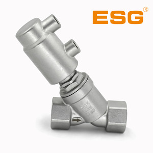 ESG Elite Valves 1AA Series Stainless Steel Angle Seat Valve DN10-DN15 Female Thread Soft <b>Sealing</b> Feeding Pneumatic - Product Image 5