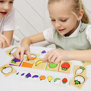몬테소리 나무 장난감 <span class=keywords><strong>2</strong></span>-4 세 남여 공용 어린이 컬러 매칭 게임 조기 학습 과일 야채 인지 퍼즐 - Product Image 2