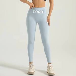 Leggings Deportivos de Cintura Alta Elástica para Mujer, Pantalones de Yoga sin Costuras, Leggings Deportivos para Gimnasio, Leggings de Color Sólido para Hacer Ejercicio - Product Image 5