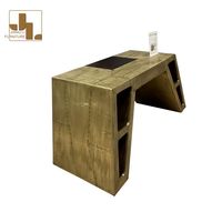 Mobilier de bureau design créatif aile d'aviateur avec cadre en aluminium table de bureau pour avion d'aviation doré
