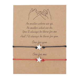 Nhà Máy Giá thép không gỉ rỗng trái tim bướm vài Vòng đeo tay giá rẻ thời trang vài tình bạn chị món quà dệt vòng đeo tay - Product Image 5