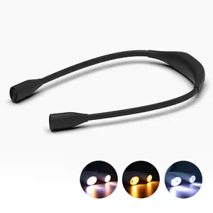 4 led Tragbare U-förmigen einstellbare wiederaufladbare Flexible Umarmung licht Neck Lesen Buch Licht