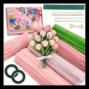 สินค้าขายดี ใหม่ล่าสุด ลวดเหล็กบิดรูปดอกไม้หลากสีสัน สร้างสรรค์งานฝีมือ DIY สำหรับผู้ใหญ่ ปลอดสารพิษ - Product Image 2