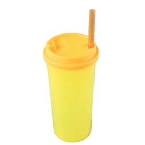 Premium PP <b>Plastic</b> Cup <b>Set</b> Includes Reusable Drinking Straw And Secure Lid For Cold Beverages BPA Free Food Grade Quality - Product Image 1