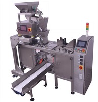 Machine automatique de remplissage et de bouchage de sachets et de pochettes, pour l'emballage alimentaire et chimique, avec ensachage vertical et étiquetage, à économie d'énergie