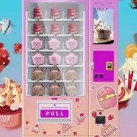 Distributeur automatique de cupcakes et de salades certifié CE pour l'extérieur, avec écran tactile compatible SDK et paiement multi-mode