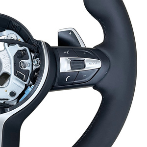 Volant en cuir personnalisé avec changement de couleur et palettes de changement de vitesse, adapté aux BMW F10 F30 Série 3 Série 5 ZC-M328-3-Y - Product Image 4