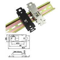 Pince à Clip de montage, pour Rail DIN en métal, 1 pièce, avec 2 vis de montage, accessoires de montage