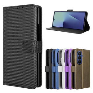 Étui de téléphone à rabat en cuir PU à motif de diamant portefeuille de luxe pour Samsung Galaxy Z Fold 7 - Product Image 6