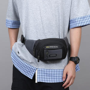 Sac de poitrine Shengao pour homme en tissu Oxford, durable, multi-couches, sac banane pour usage quotidien en extérieur, vert militaire, noir, gris, bleu foncé - Product Image 4