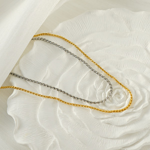 Zogxin Stainless Steel Necklace 18K Gold Plated Chain Geometric Design Leisure Gift Jewelry - Product Image 3