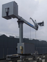 Système de levage de nettoyage de vitres BMU monorail en acier de haute qualité, installation permanente, certifié CE, longueur de flèche 3m-11m, pour restaurant