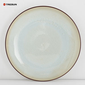 OEM ODM China Factory Wholesale Japanese Style Blue Glazed Color 8" <b>10</b>" Ceramic Kitchenware Dinner Plate Dishes - Product Image 2