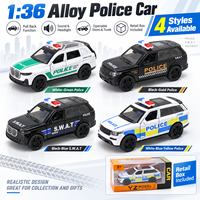 Vente en gros : Voiture de police moulée sous pression à l'échelle 1:36, modèle City Patrol, avec fonction de recul, portes ouvrables, X7 & Rover, SUV en alliage métallique, jouet avec sons et lumières