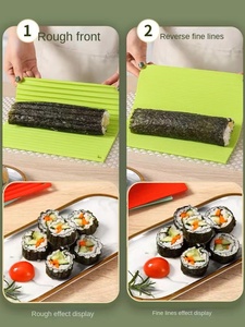 Tapis de sushi en silicone réutilisable pour la préparation manuelle des rouleaux, facile à nettoyer et résistant à la moisissure, kit portable pour la confection de sushis - Product Image 3