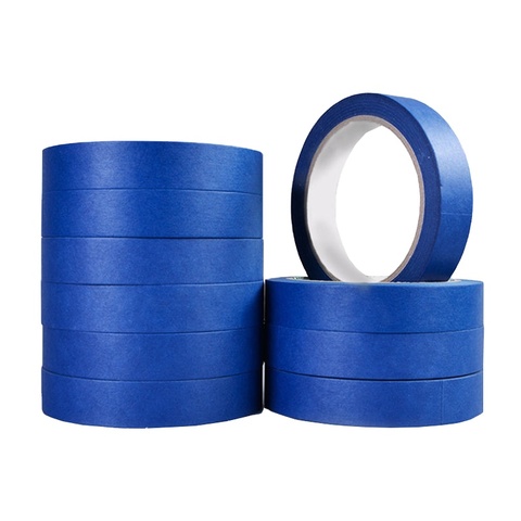 Good Quality Blue Crepe Paper Automotive Masking Tape High Temperature Spray Painting Tape Printed Custom Masking Tape