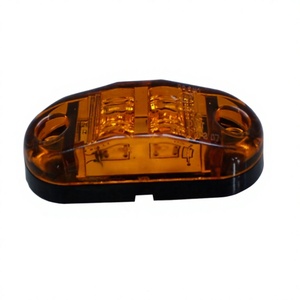 Luz de Posición Lateral Ovalada Sellada <span class=keywords><strong>IDun</strong></span> de 12V 24V y 4 Pulgadas con Conexión por Cable, Lente de PC Ámbar y 4 LED para Camión, Remolque, Camioneta - Product Image 4