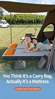 Colchón de Aire Inflable Portátil con Almacenamiento Integrado, Lavable y Ensamblable, para Camping, Senderismo, Hogar, Invitados y Descanso, Venta al por Mayor