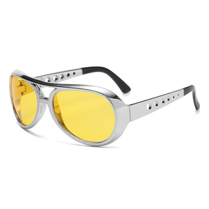 Gafas de Sol de Fiesta Modernas de Calidad, Gafas de Sol Unisex Vintage de Moda al por Mayor, Divertidas, Negras, con Montura Ovalada Dorada y Protección UV400 - Product Image 5