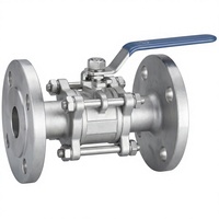 Válvulas de Bola con Brida de Acero Inoxidable 304/316 de 3 Piezas, Resistentes a Alta Presión y Productos Químicos Industriales