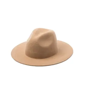 Cappello di Fedora Panama Unisex Sombrero 100% Feltro di Lana 2020 del Commercio All'ingrosso Dell'annata Degli Uomini Su Ordinazione Delle Donne Chapeau Panama Stile Pianura Tinta Adulti