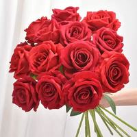 Vente en gros de 51cm de long roses multicolores bouquet de fleurs artificielles pour la maison décorations de fête de mariage pour Thanksgiving