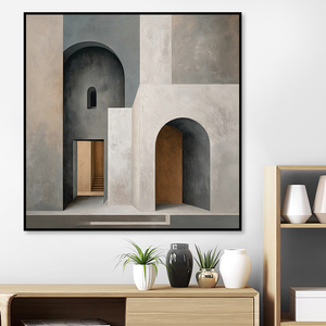 Pintura al Óleo Moderna Abstracta de <span class=keywords><strong>Arco</strong></span>, Arte en Lienzo Hecho a Mano para Decoración de Pared de Sala de Estar - Product Image 1