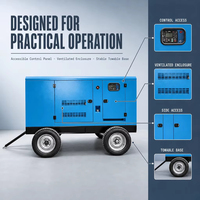 Groupe électrogène diesel silencieux 20-50 kW, triphasé, refroidi par eau, ATS, démarrage automatique, puissance de secours, 1800 tr/min, 50 Hz