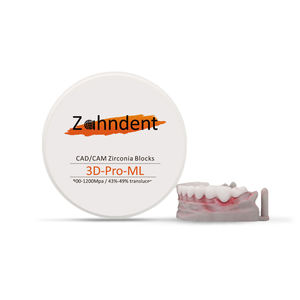 Zahndent 1200MPa forza miglior blocco Zirconia laboratorio dentale 3d Pro disco in ceramica Zirconia multistrato - Product Image 2