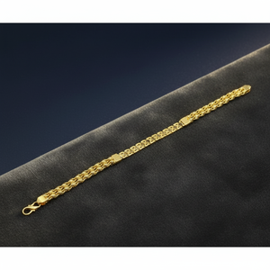 Bracelet chaîne à maillons en or 22 carats pour homme, bracelet élégant à motifs, bijoux de mode pour homme, chaîne de poignet brillante, cadeau pour lui - Product Image 3