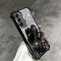 Coque de téléphone portable électroplaquée à paillettes avec support miroir lapin pour Samsung Galaxy S26 S25 S24 S23 Ultra A17 A37 A57 A56