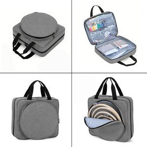 Square handcrafted embroidered storage <b>bag</b> with large capacity for storing measuring tapes, scissors, <b>knitting</b> <b>needles</b> and tools - Product Image 3