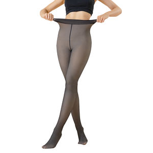 Grosir Pabrik Celana Ketat Musim Dingin Cokelat Tua Elastis Tinggi S/<span class=keywords><strong>M</strong></span>/L Pantyhose Hangat Legging Logo Bernapas Tipis Tebal Berbulu Pinggang - Product Image 2