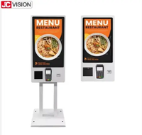 JCVISION Kiosque de paiement en libre-service de 32 pouces Kiosque à écran tactile automatique Machine de commande automatique pour restaurant