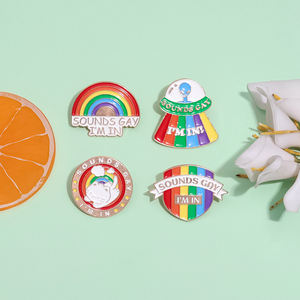 Pin de Esmalte con la Frase 'Sounds <span class=keywords><strong>Gay</strong></span> I Am', Broche de Metal con el Arcoíris del Orgullo LGBT, Insignia para Solapa, Joyería, Accesorios para Mochila - Product Image 2