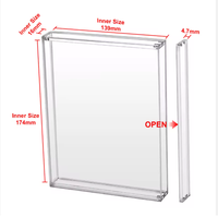 Boîtier de présentation pour jeux vidéo en acrylique transparent épais et anti-rayures, design classique fait main, pour stockage de disques Nintendo DS GBM