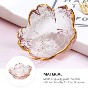 Assiette à salade décorative en <span class=keywords><strong>verre</strong></span> avec incrustation dorée cerise, mini-bol à fruits, vaisselle <span class=keywords><strong>de</strong></span> <span class=keywords><strong>cuisine</strong></span> - Product Image 3
