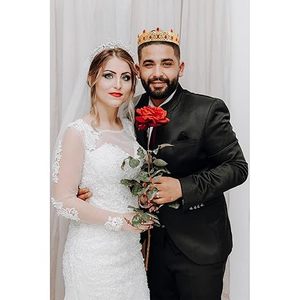 Gouden Koning Kronen Voor Mannen, Koninklijke Kroon Met Rode Strass, Verjaardagskroon Voor Mannen, Bruiloft Cosplay Prom Party Decoraties Kroon - Product Image 6