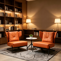 Ensemble modulaire de salon de luxe moderne en cuir PU écologique avec rembourrage en éponge et structure en bois