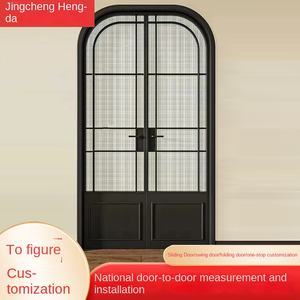 انزلاق قوس الحديد القديم القديم من سبائك الألومنيوم الداخلية الحديثة بتصميم بسيط فرنسي مربع مزدوج - Product Image 2