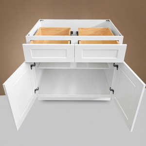 Gabinete base estándar de EE. UU. B36 Stock para la venta Gabinete de cocina de estilo agitador americano Almacenamiento de despensa de madera Armarios base de cocina RTA - Product Image 1