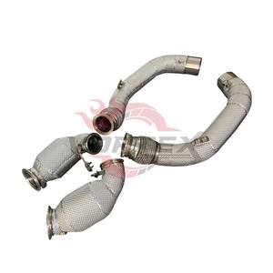 Tubo de Escape de Alto Flujo Vortex de Acero Inoxidable 304 para BMW X5M F95 X6M F96 S63 4.4T V8 2020–2024 con Protector Térmico Sin Advertencia de Luz de Emergencia (CEL) - Product Image 4