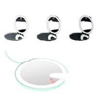 Cermin Rias LED Private Label 3 Warna Cermin Kosmetik Mini Tersedia Cermin LED Isi Ulang