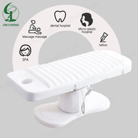 Chaise de massage de salon de beauté moderne blanche réglable Jincheng, lit de soin des cils, lit de beauté électrique de salon